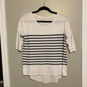 Loft Nazy and Cream striped tee | size XS